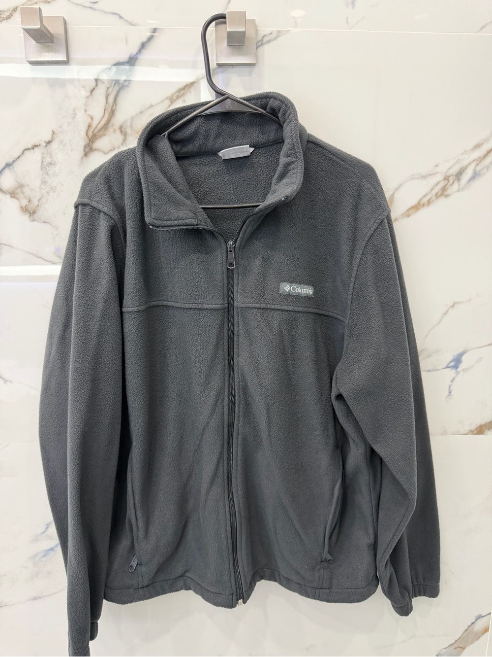 Columbia Men's Full-Zip Fleece Jacket in Charcoal Gray